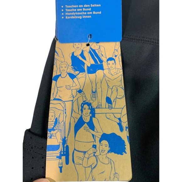 XS Brooks Women's New Black 1/2 Crop Tight High Waist Compression Leggings - Picture 12 of 13